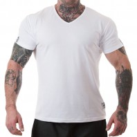 MNX V Neck Basic T-Shirt, White